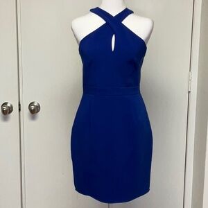 Adeline Rae Blue Cobalt Cage Dress